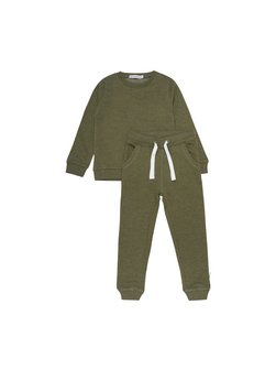Artikelbild Unisex Langarmshirt & Hose von Minymo in oliv uni
