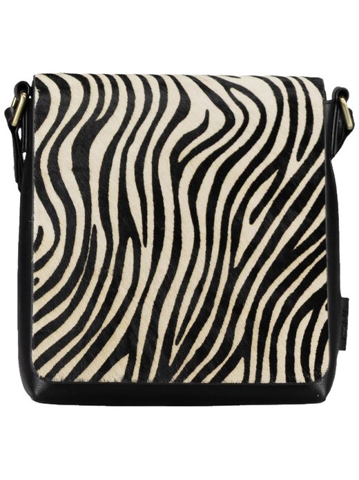 Unisex Schultertasche - Furry Zebra Shoulder Bag S