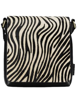 Unisex Schultertasche - Furry Zebra Shoulder Bag S