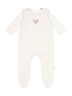 Artikelbild Unisex Set Strampler + T-Shirt  GOTS - Baby Wellness von Steiff in weiß gestreift