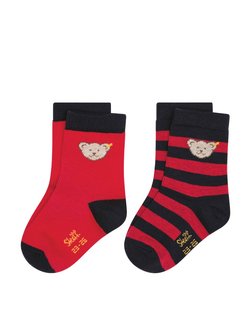 Artikelbild Unisex Socken 2er Pack von Steiff in rot uni