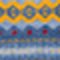 blau gelb gemustert