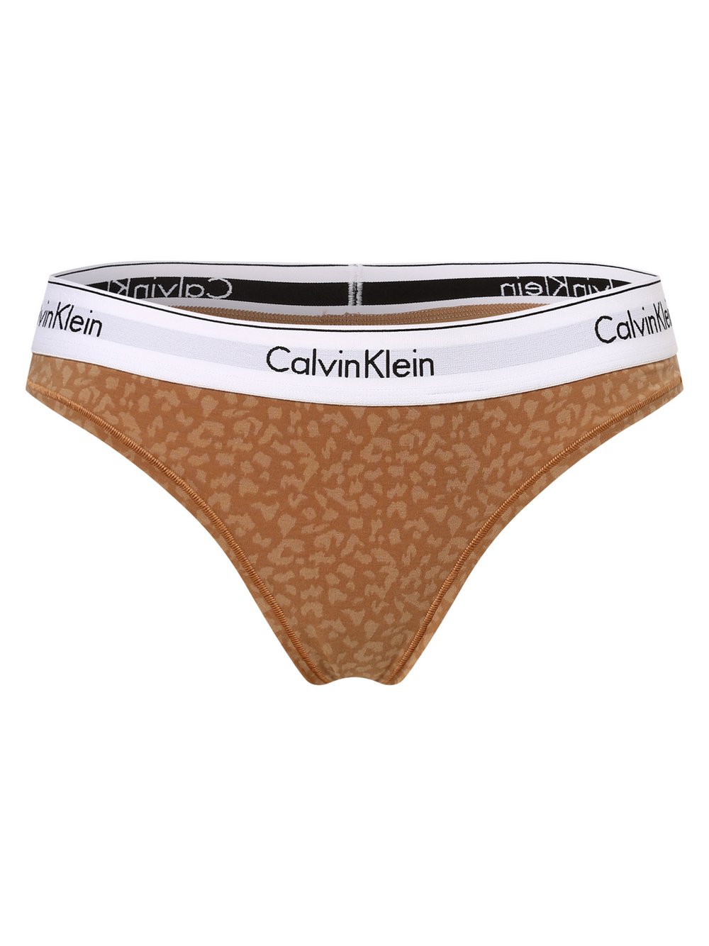 Calvin Klein - Stringi damskie, beżowy|brązowy|wielokolorowy