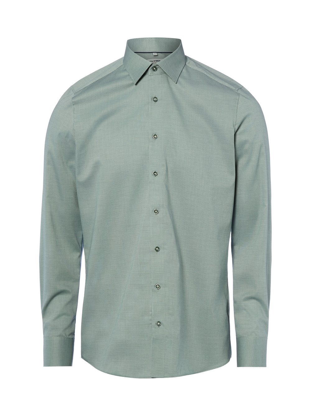 Thumbnail - OLYMP Level Five Hemd Bügelleicht Herren Slim Fit Baumwolle grün gemustert, 44