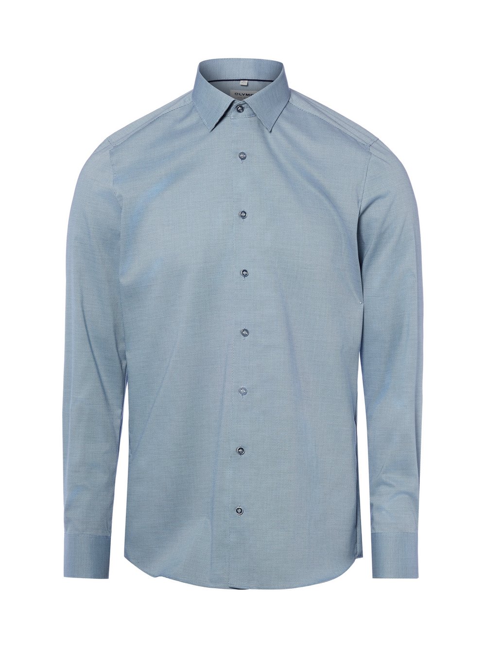 Thumbnail - OLYMP Level Five Hemd Bügelleicht Herren Slim Fit Baumwolle blau gemustert, 42