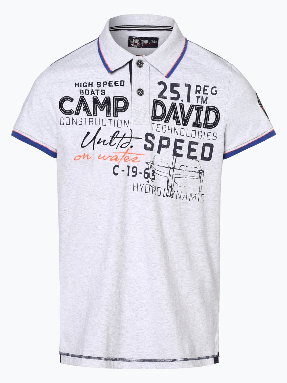 M Baumwolle flieder #f77246d Camp David Camp David Poloshirt Herren Polohemd Shirt Gr 