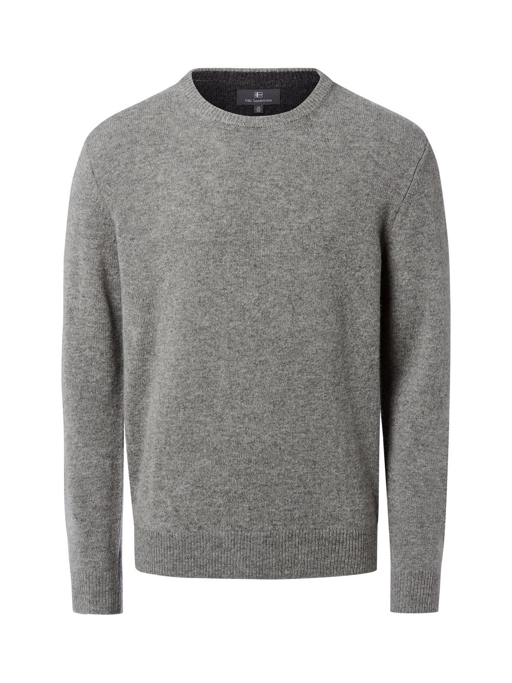 Nils Sundström Pullover Herren Feinstrick grau meliert, S