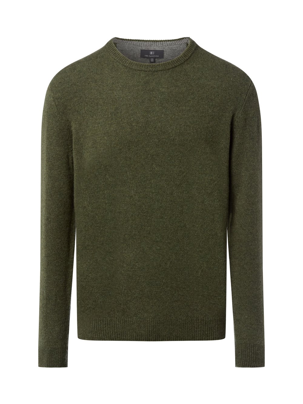 Nils Sundström Pullover Herren Feinstrick grün meliert, L