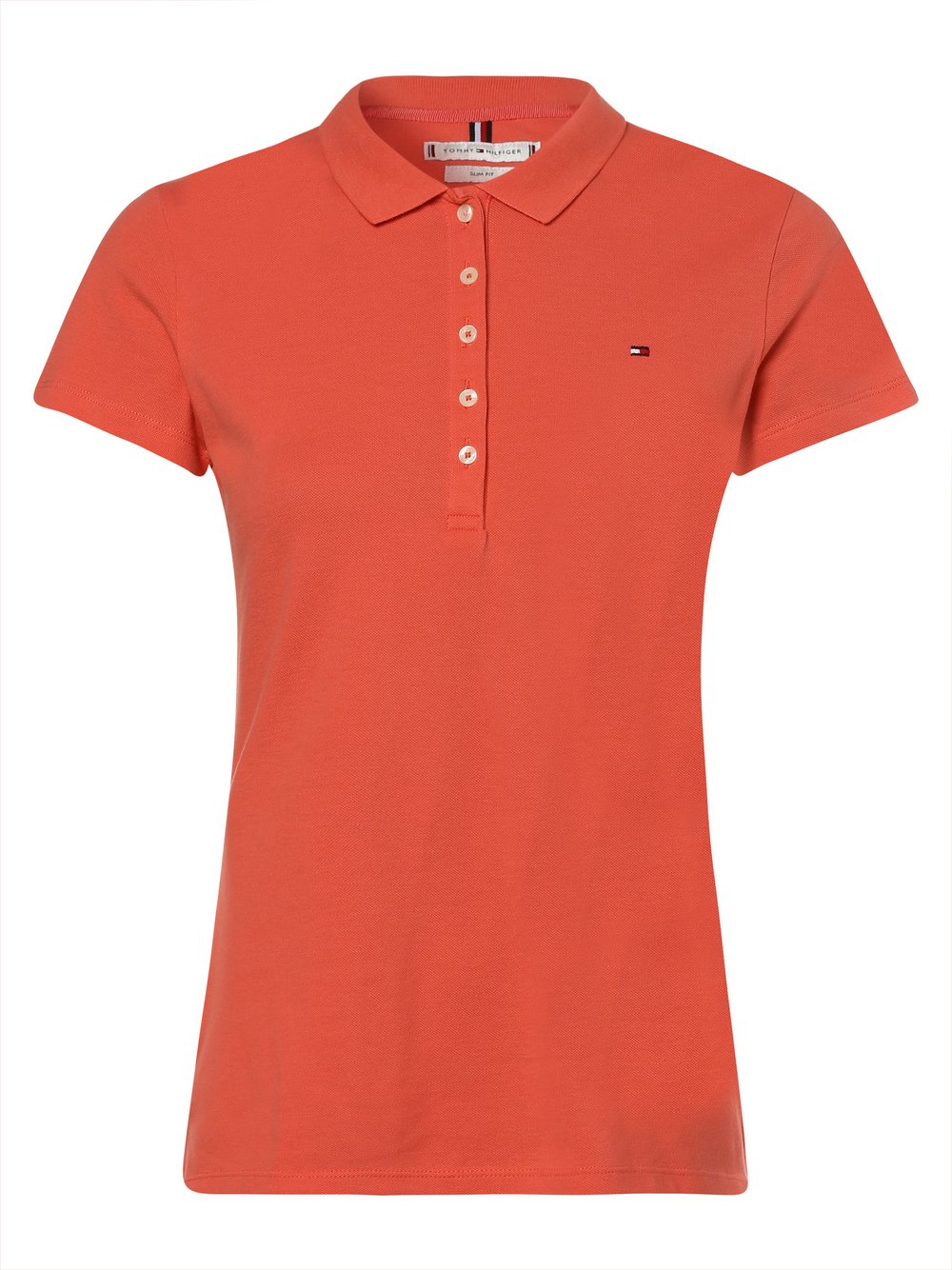 Tommy Hilfiger - Damska koszulka polo, pomarańczowy