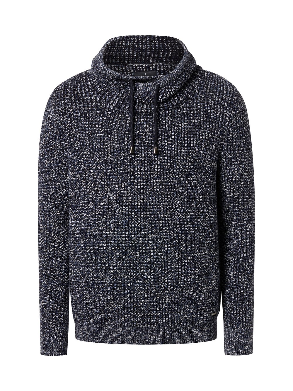 Ragman Strickpullover Herren Baumwolle blau meliert, L