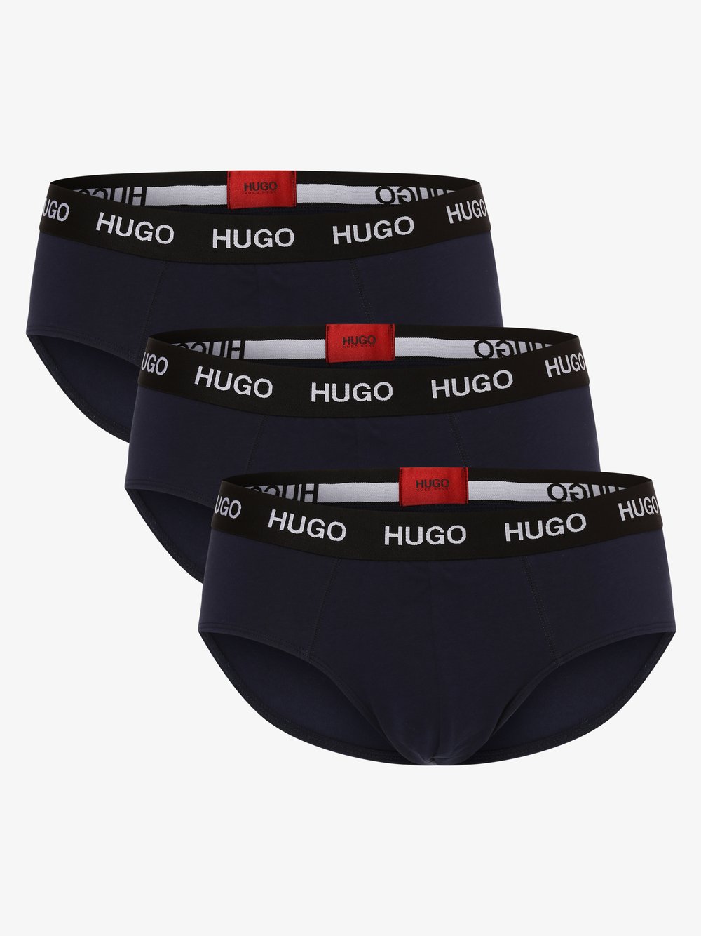 HUGO - Slipy męskie pakowane po 3 szt., niebieski
