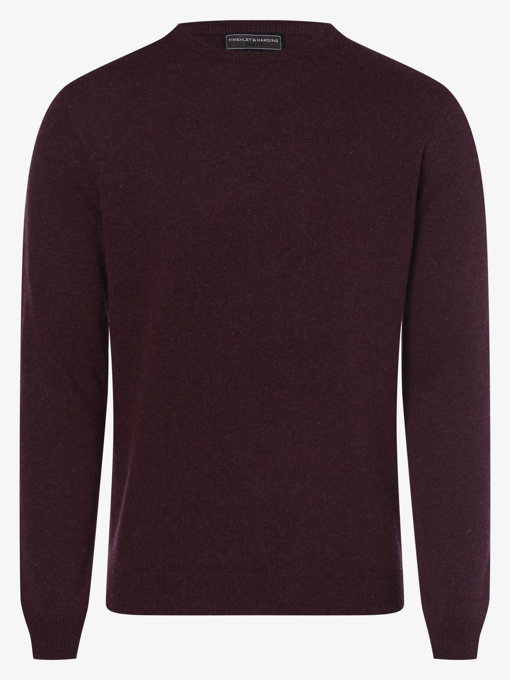 Finshley & Harding - Męski sweter z mieszanki kaszmiru i jedwabiu, lila|czerwony