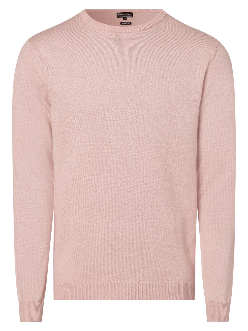 Finshley & Harding - Męski sweter z mieszanki kaszmiru i jedwabiu, różowy