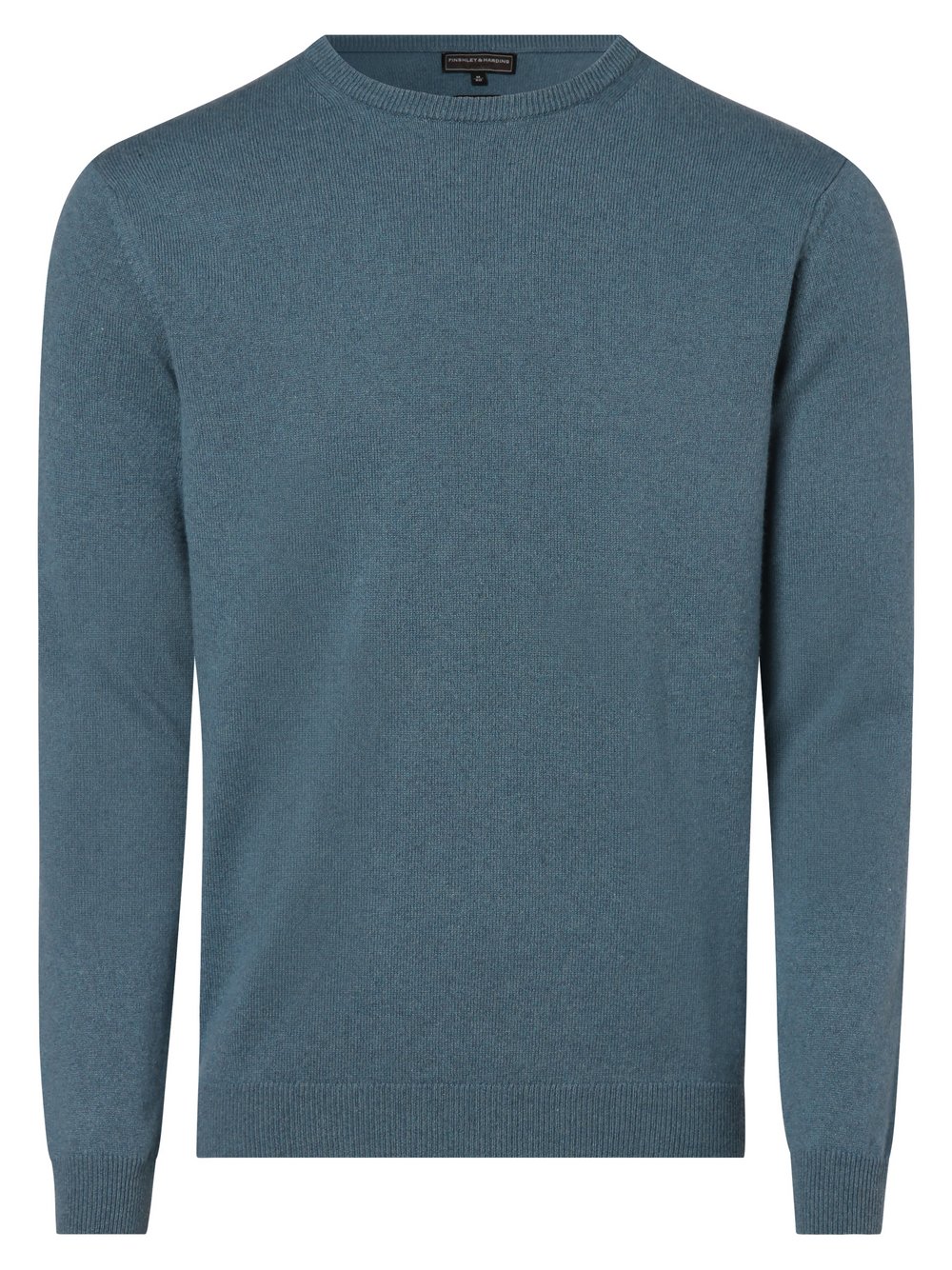 Finshley & Harding - Męski sweter z mieszanki kaszmiru i jedwabiu, niebieski|zielony