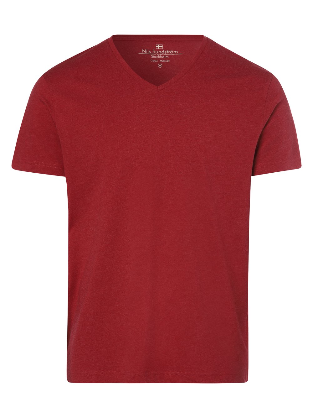 Nils Sundström T-Shirt Herren Jersey rot meliert, XXL