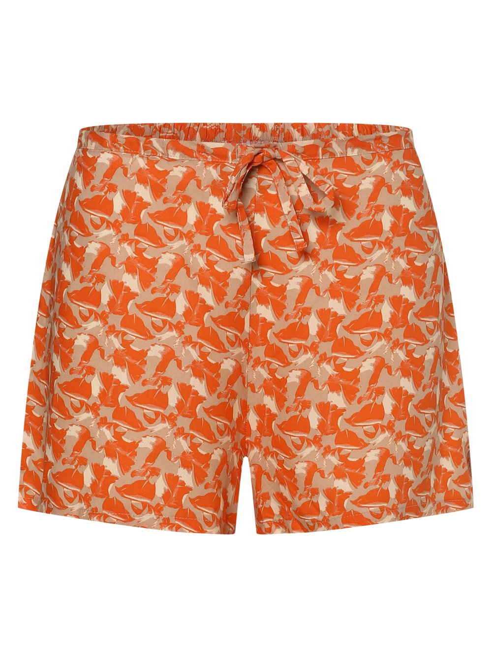 Calvin Klein - Damskie spodenki od piżam, beżowy|pomarańczowy