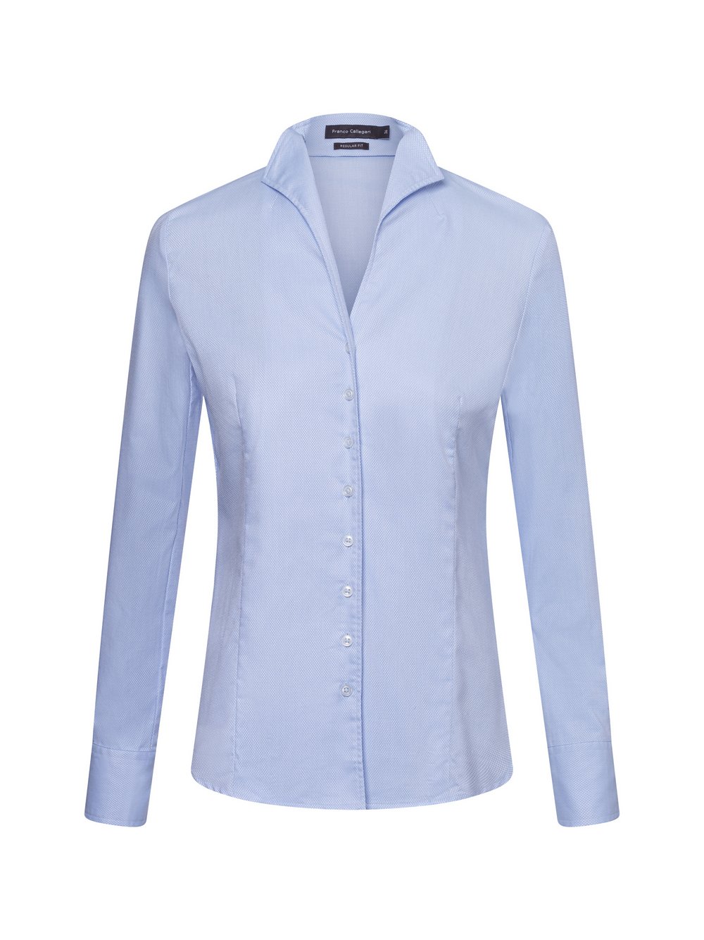 Franco Callegari Bluse Damen Baumwolle blau gemustert, 44