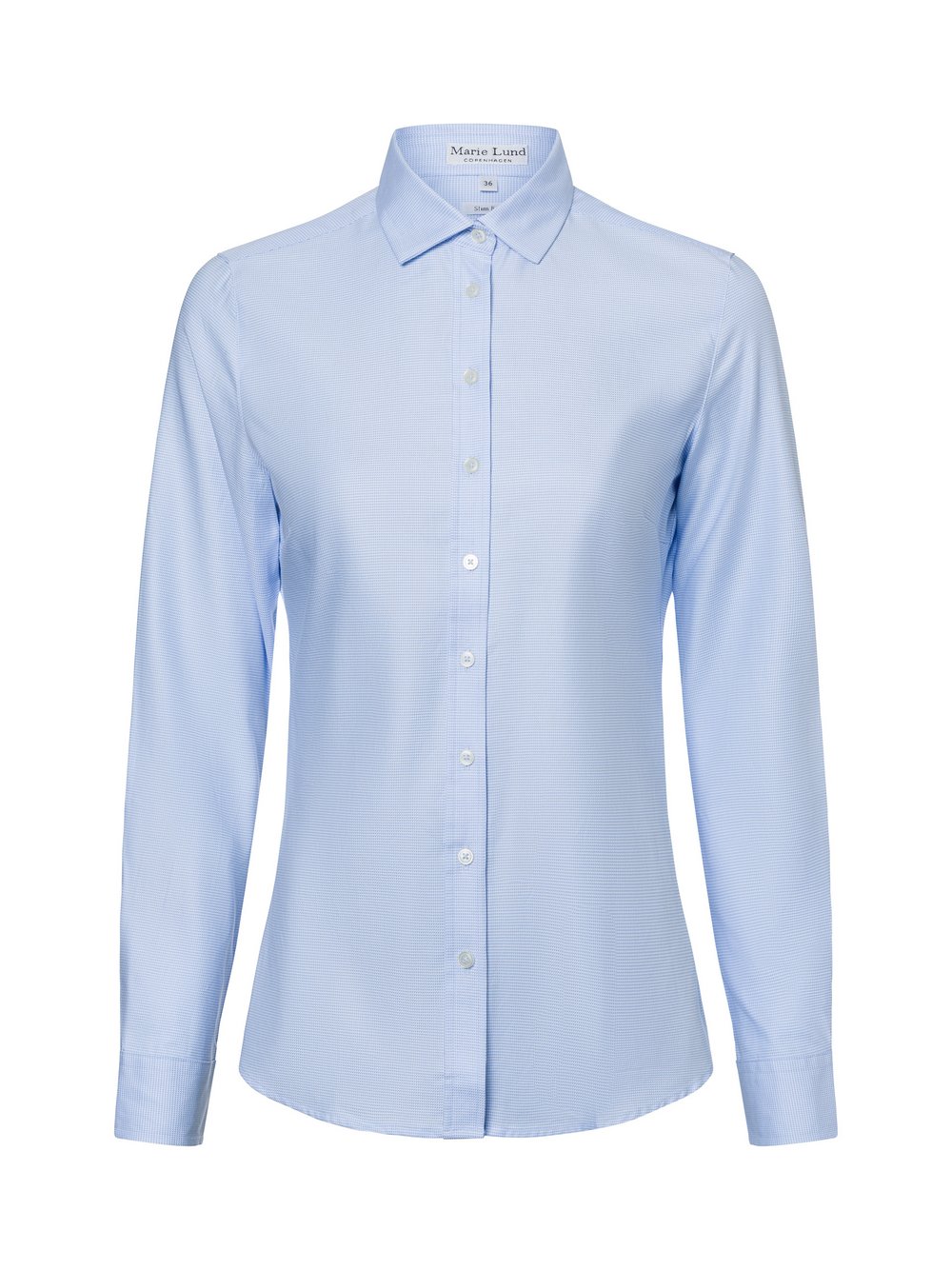 Marie Lund Bluse Damen Baumwolle blau gemustert, 46