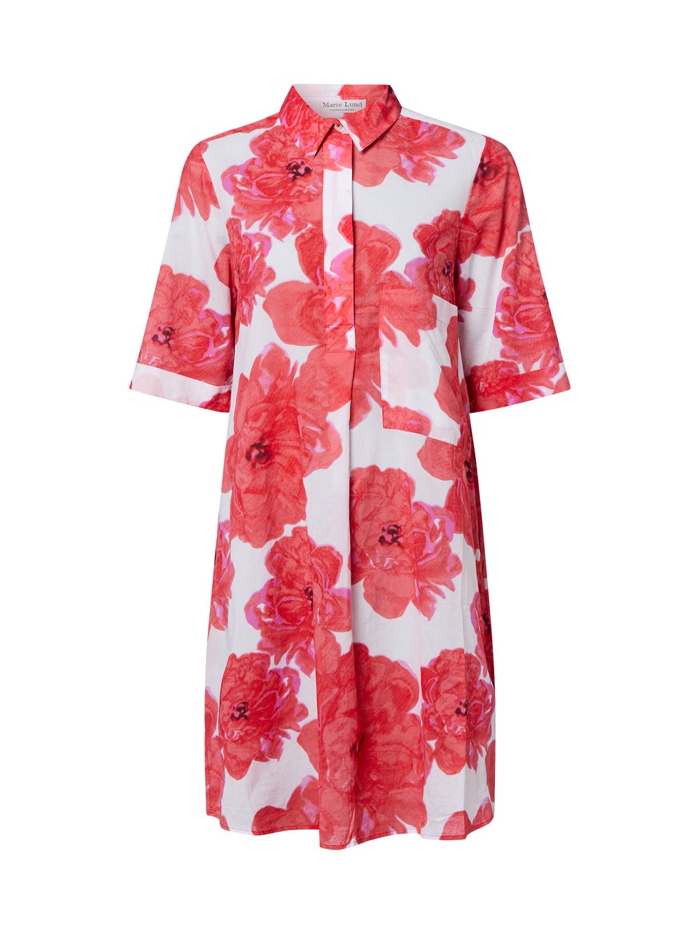 Marie Lund Kleid Damen Baumwolle rot gemustert, 36