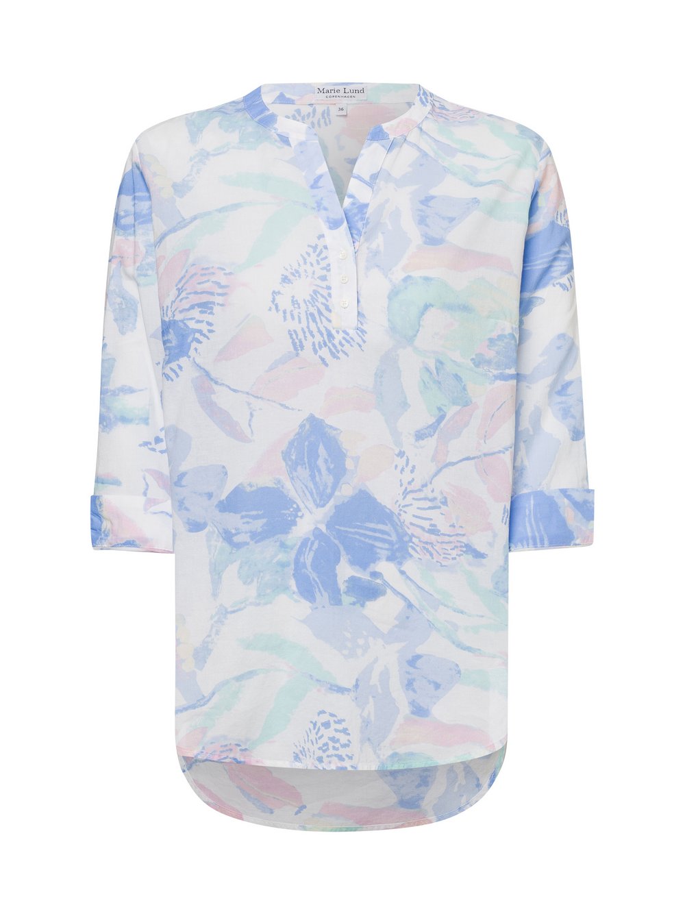 Marie Lund Bluse Damen Baumwolle mehrfarbig gemustert, 38