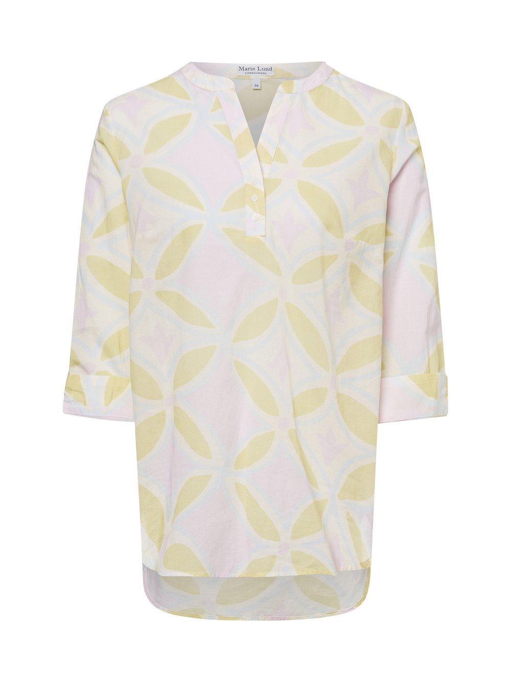 Marie Lund Bluse Damen Baumwolle mehrfarbig gemustert, 36