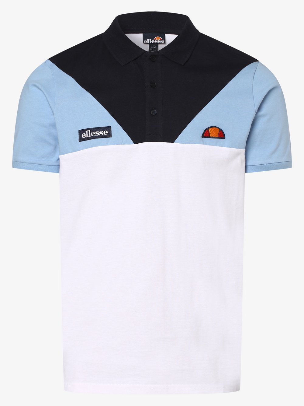 Ellesse - Męska koszulka polo – Marsay, niebieski|biały|wielokolorowy