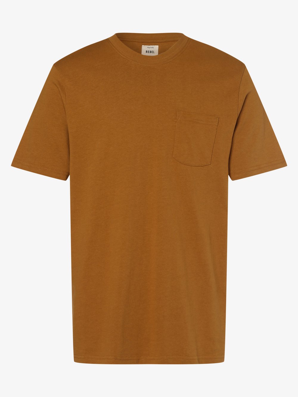 Redefined Rebel - T-shirt męski – RRClarke, beżowy|brązowy