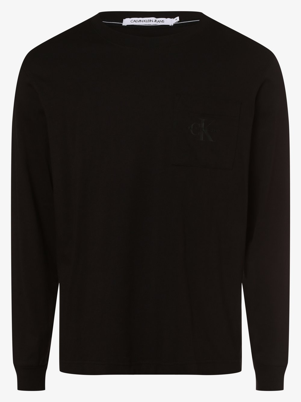 Calvin Klein Jeans - Męska koszulka z długim rękawem, czarny
