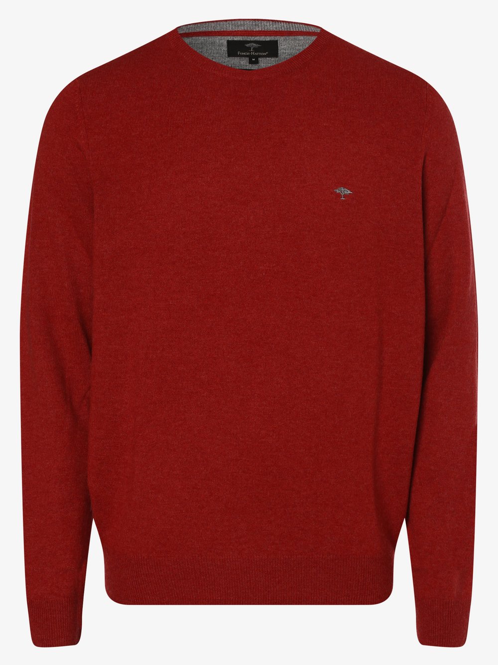 Fynch-Hatton - Męski sweter z mieszanki wełny merino i kaszmiru, czerwony
