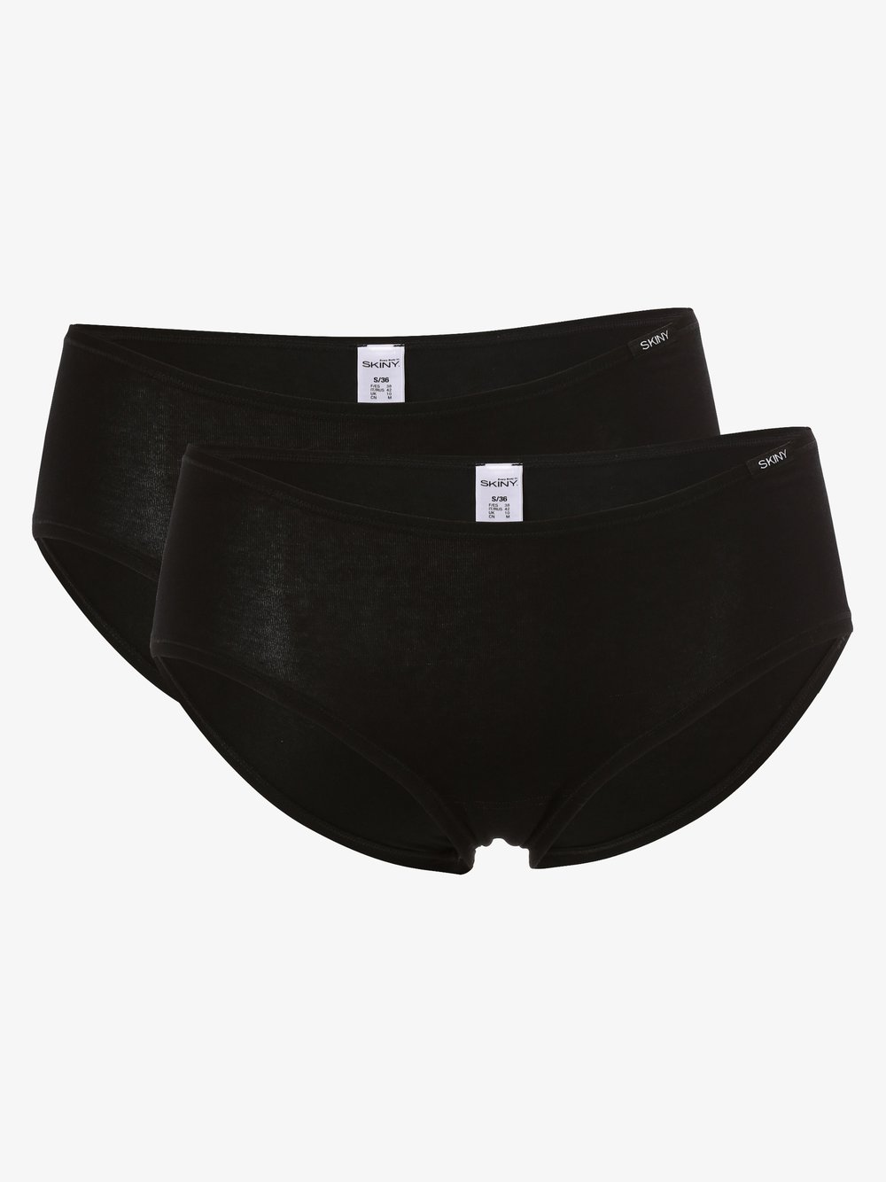 SKINY Panties im 2er-Pack Damen Baumwolle schwarz, 40