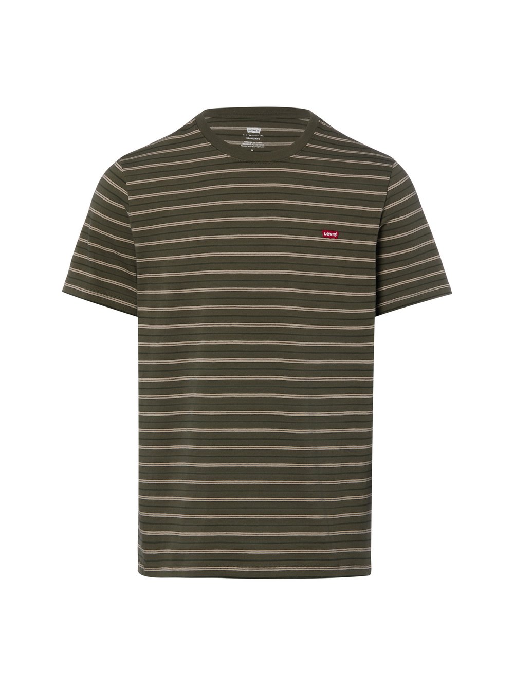 VAN GRAAF Levi's Herren Khaki T-Shirt Baumwolle Mehrfarbig, Klein - Bild 2