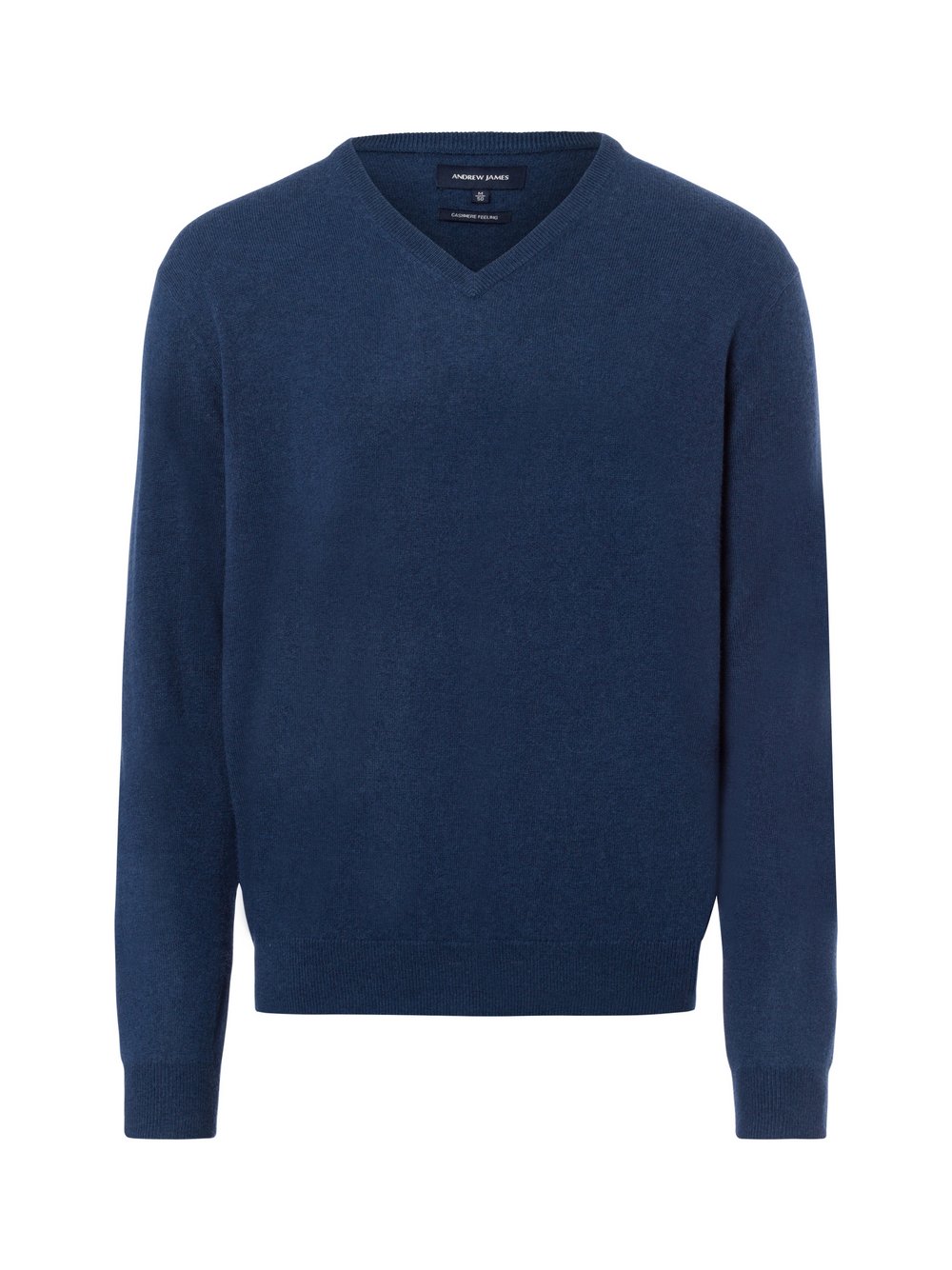 Andrew James Pullover mit Cashmere-Anteil Herren Feinstrick blau, L