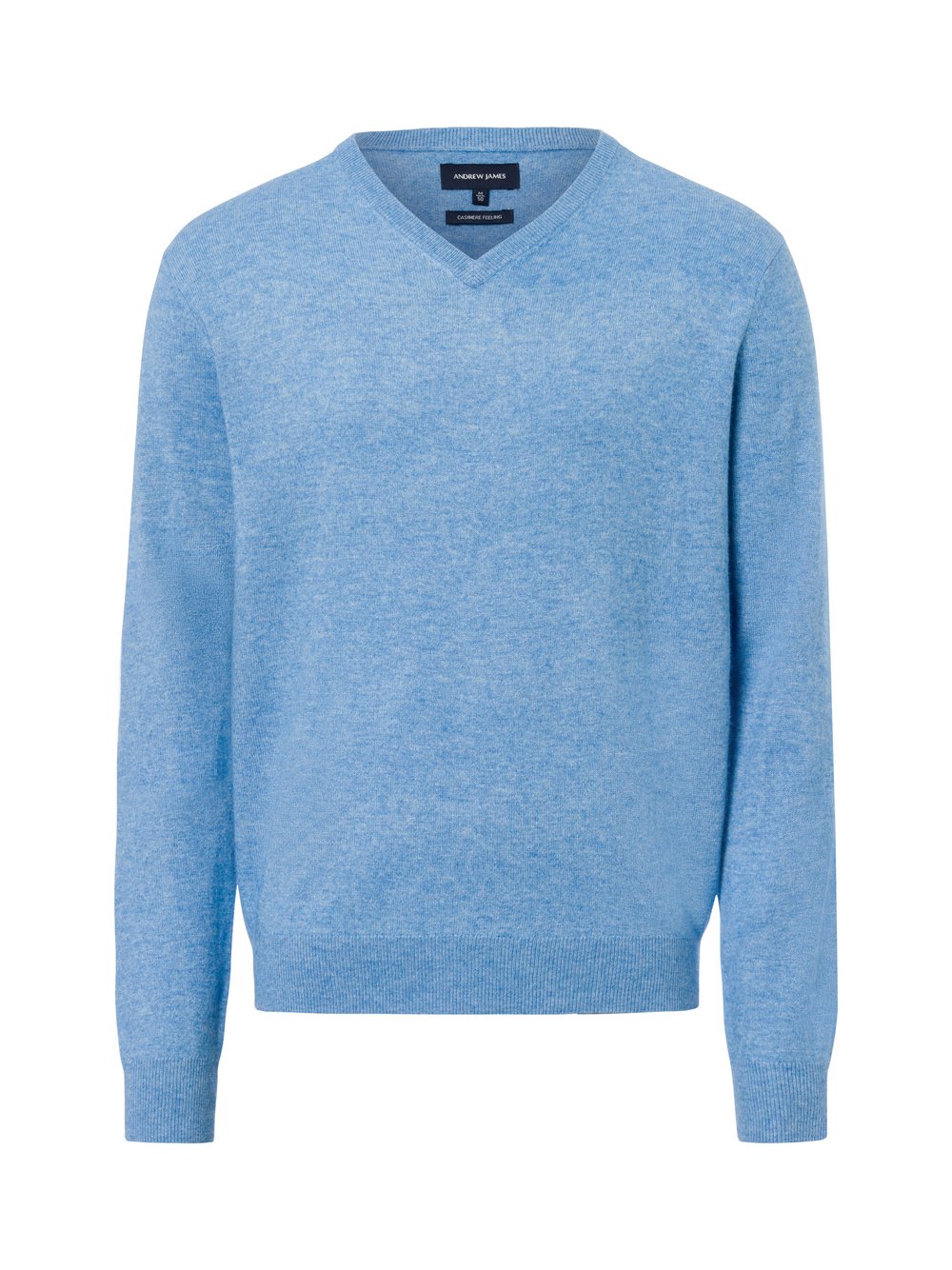 Andrew James Pullover mit Cashmere-Anteil Herren Feinstrick blau, XXL