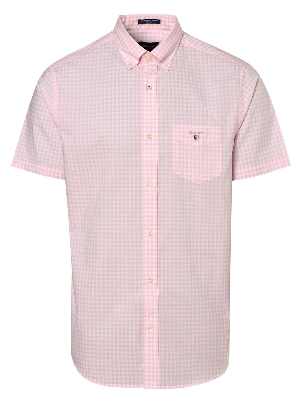 Gant Hemd Herren Regular Fit Baumwolle Button-Down rosa kariert, L