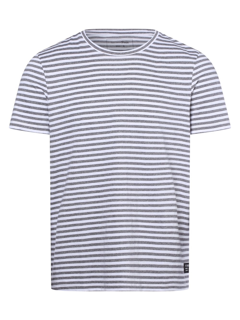 Tom Tailor Denim - T-shirt męski, szary|biały