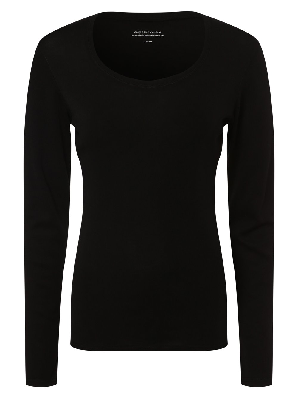 Opus - Damska koszulka z długim rękawem – Sorana, czarny