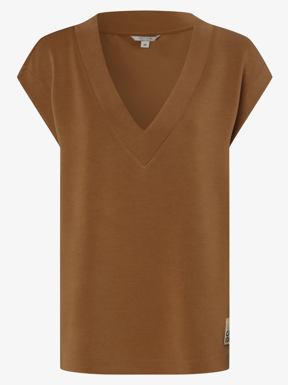 comma casual identity - Damska bluza nierozpinana, brązowy|beżowy