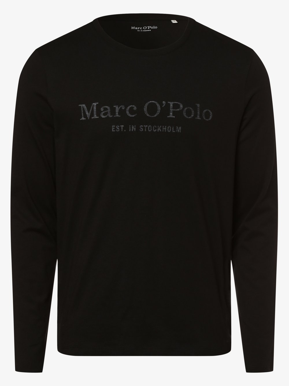 Marc O'Polo - Męska koszulka z długim rękawem, czarny