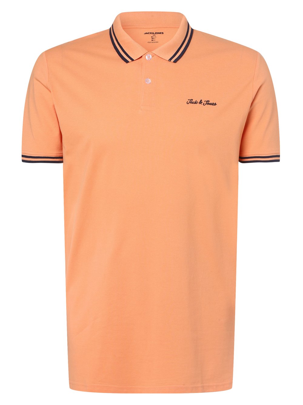 Jack & Jones - Męska koszulka polo – JJNery – duże rozmiary, pomarańczowy