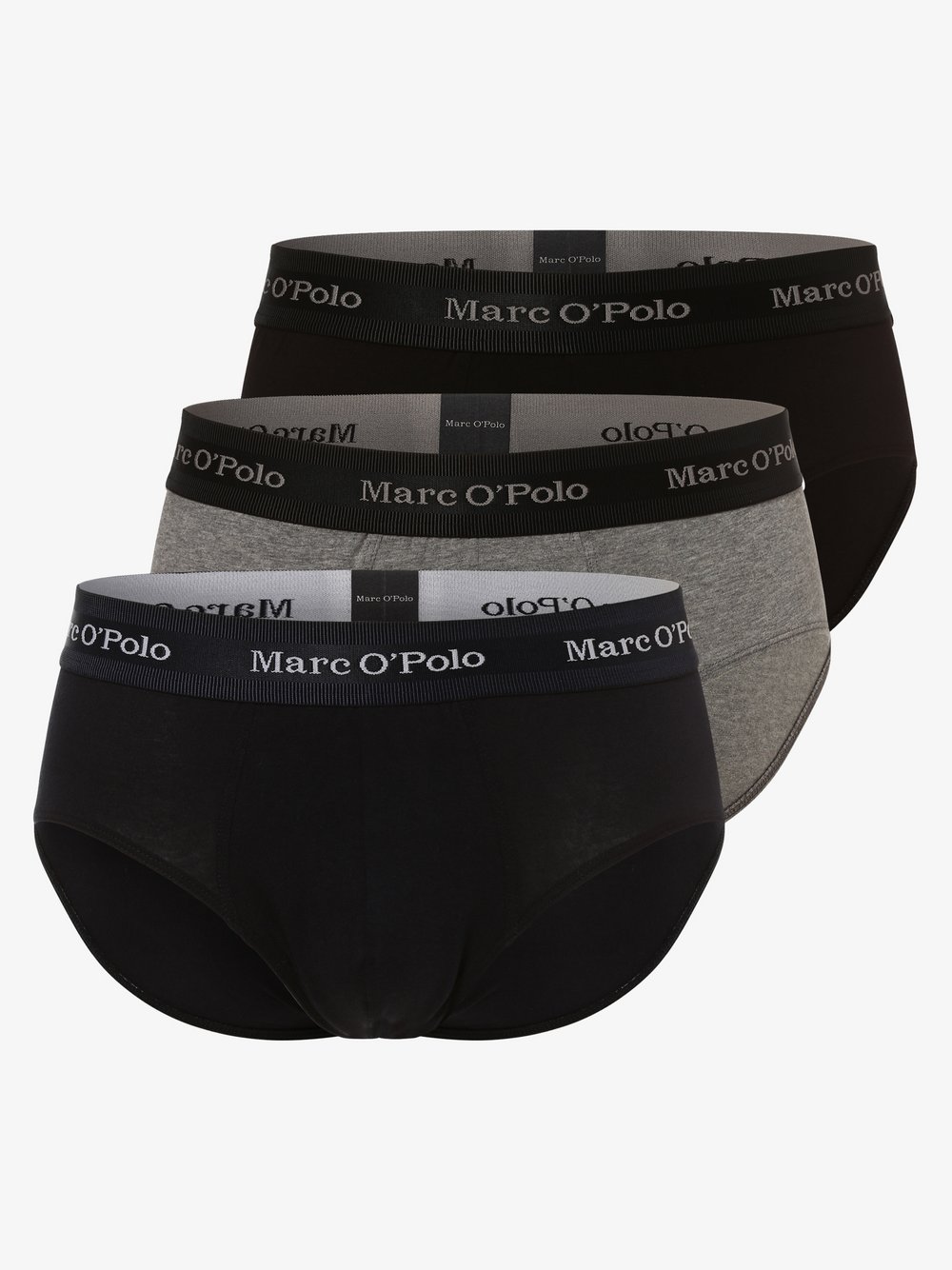 Marc O'Polo - Slipy męskie pakowane po 3 szt., niebieski|szary|czarny