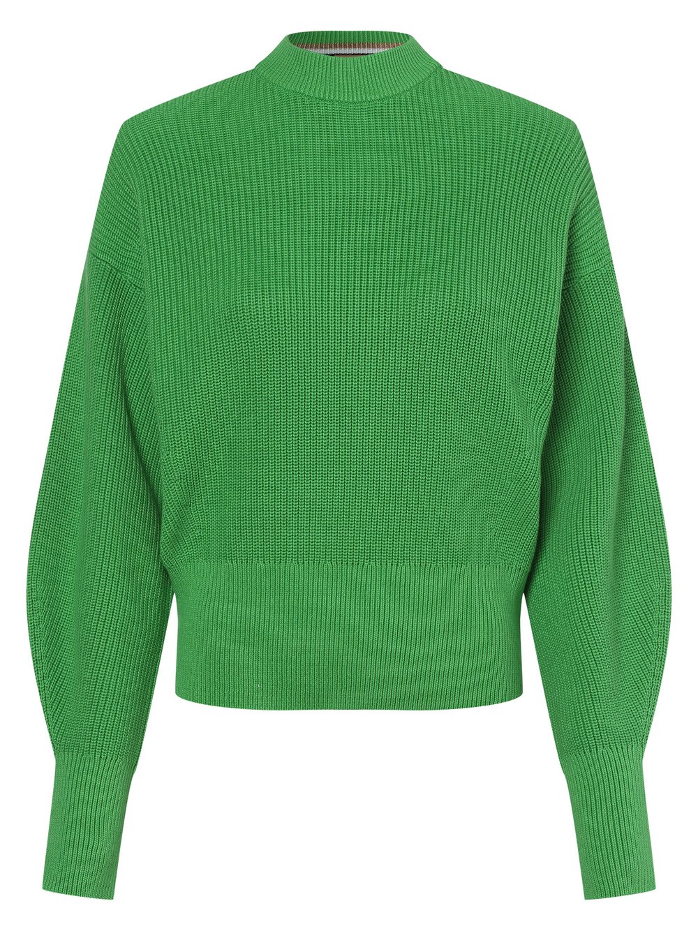 BOSS - Sweter damski z dodatkiem jedwabiu – Farelys, zielony