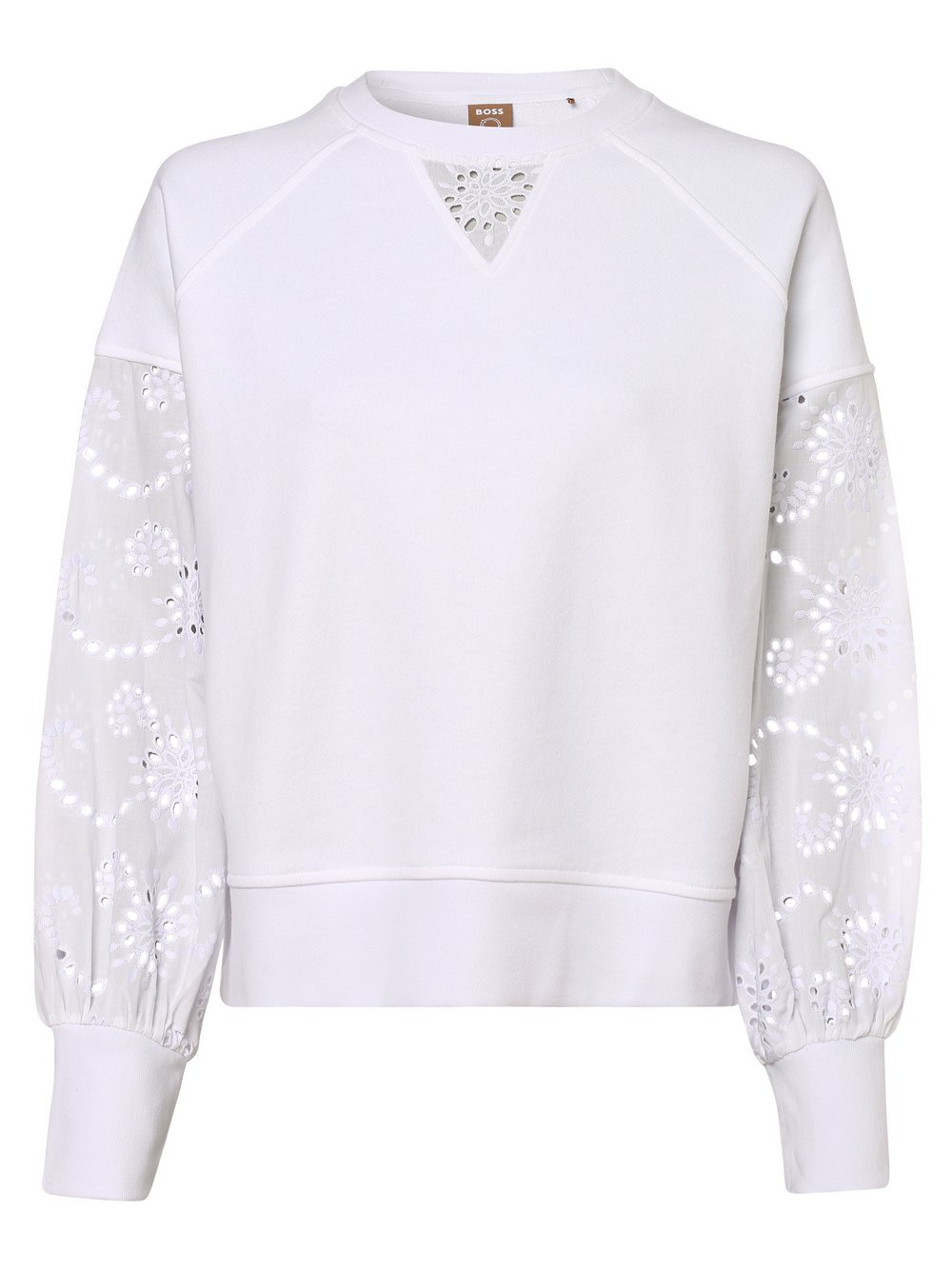 BOSS - Damska bluza nierozpinana – C_Efa, biały