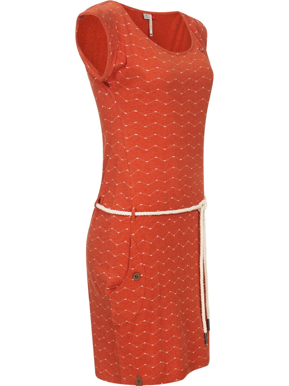 Ragwear Jerseykleid Damen Baumwolle braun gemustert, L