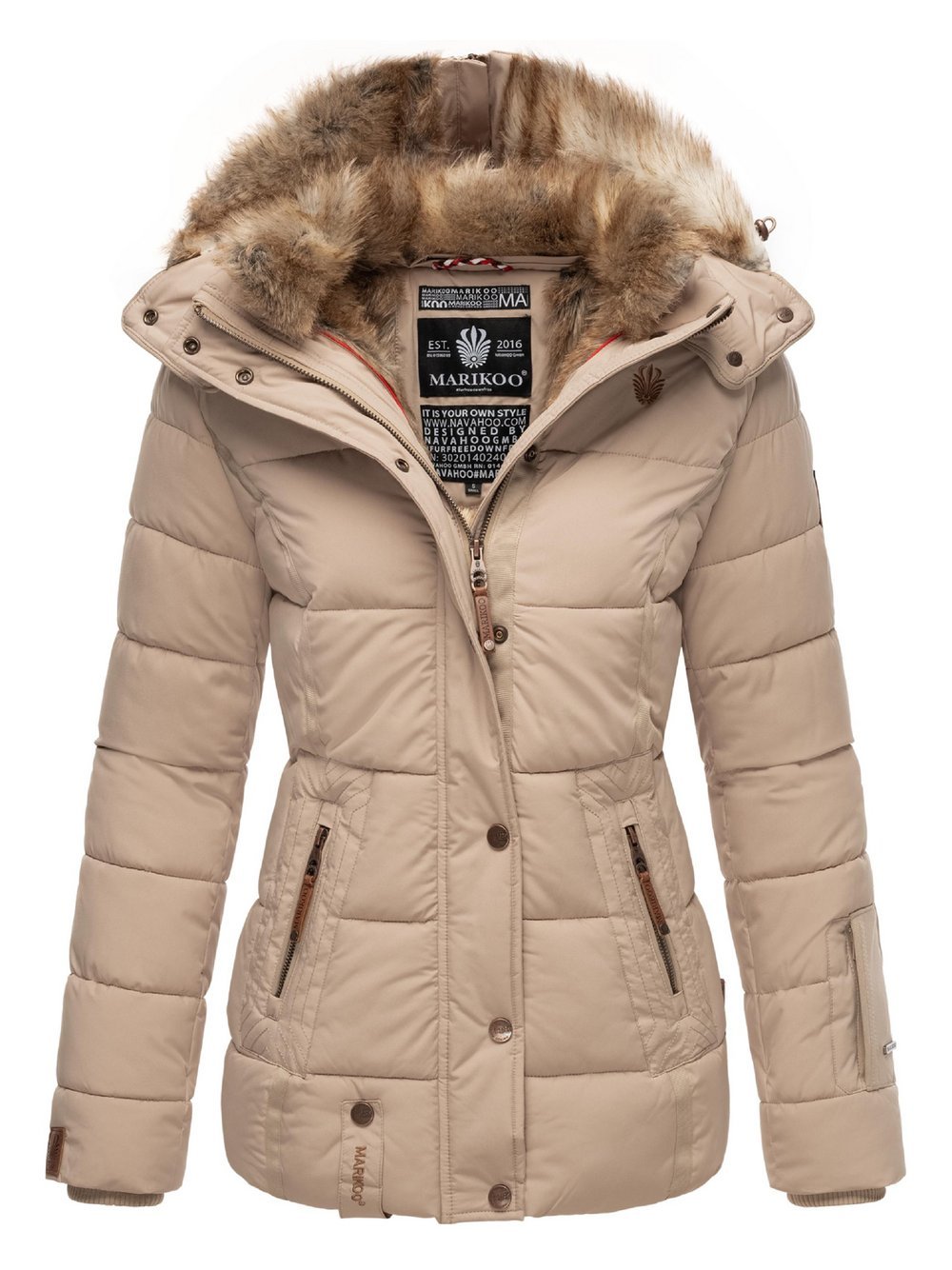 Marikoo Winterjacke Damen beige, XXL