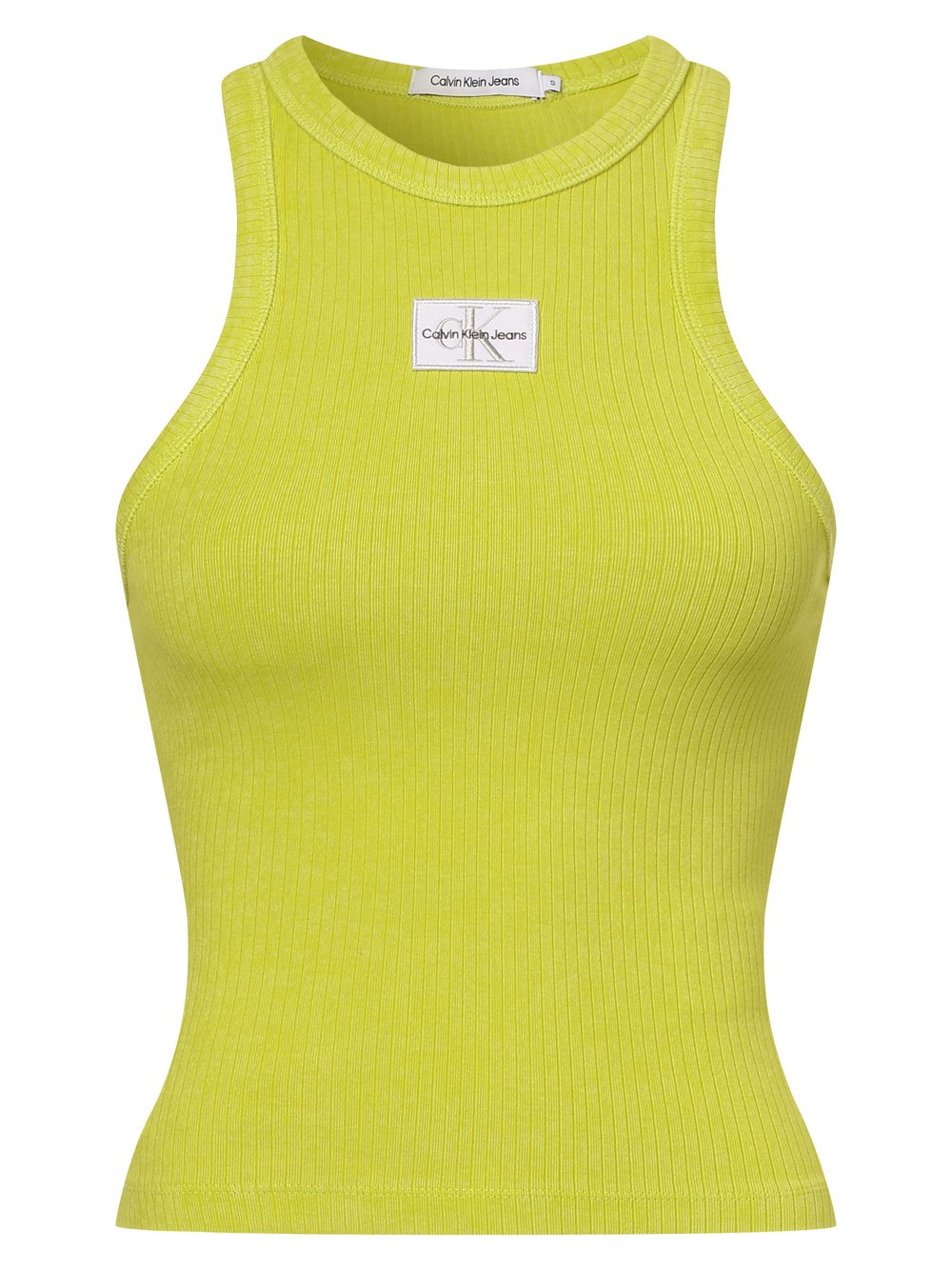 Calvin Klein Jeans - Top damski, zielony|żółty