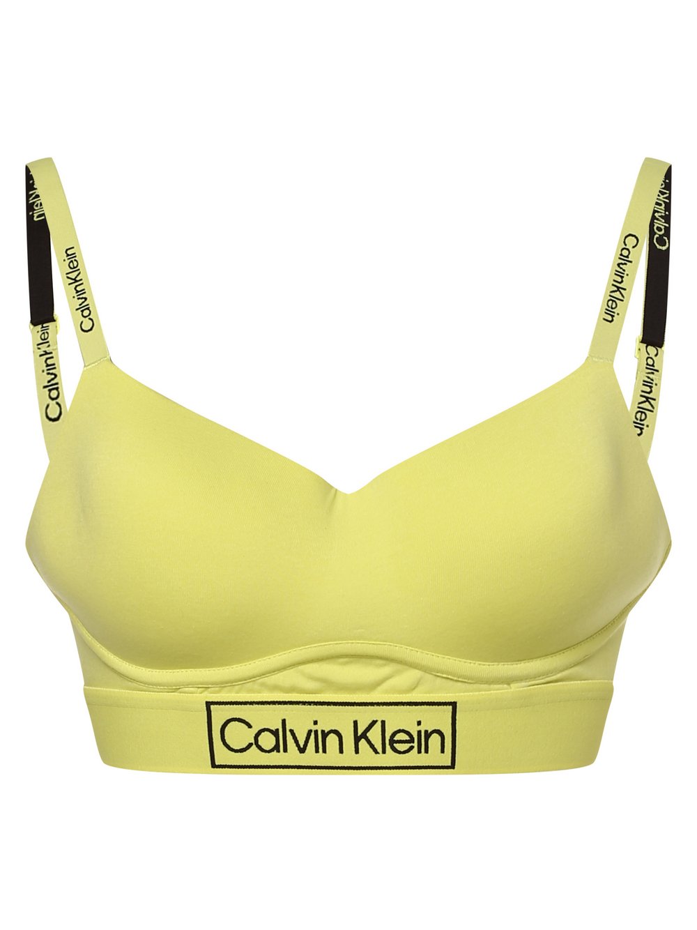 Calvin Klein - Damski biustonosz – wyściełany, żółty