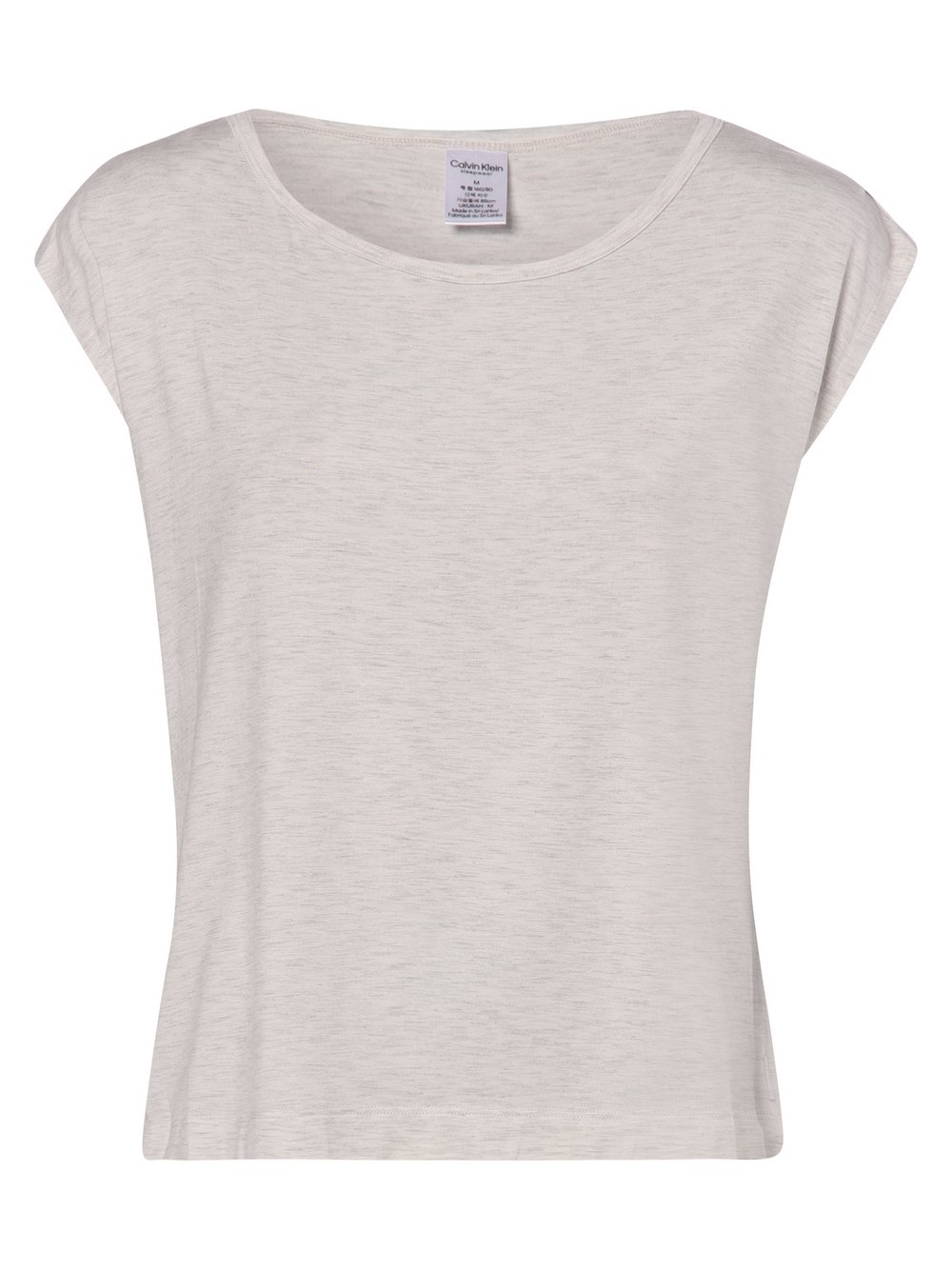Calvin Klein - Damska koszulka od piżamy, szary|biały