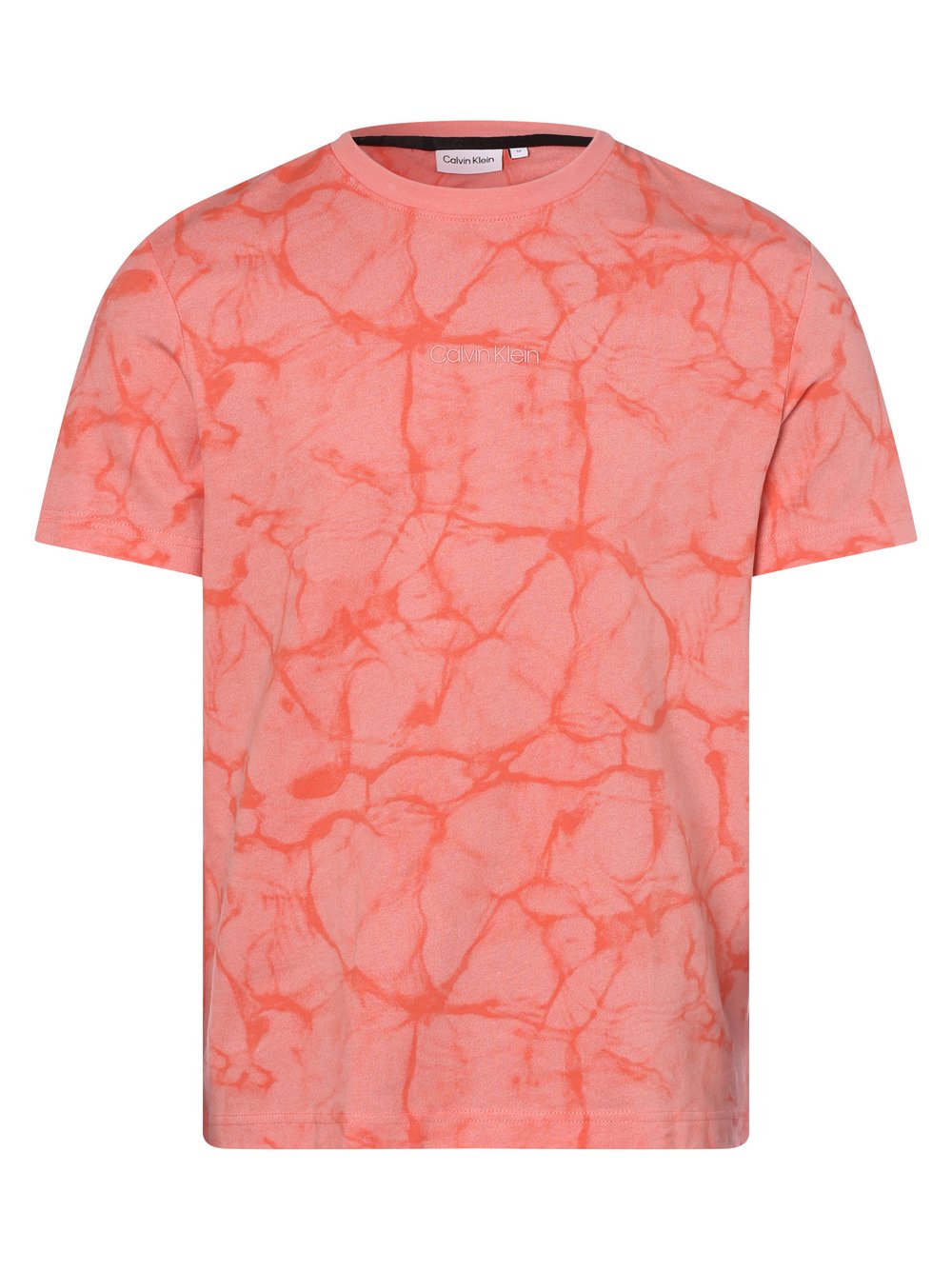 Calvin Klein - T-shirt męski, pomarańczowy|czerwony