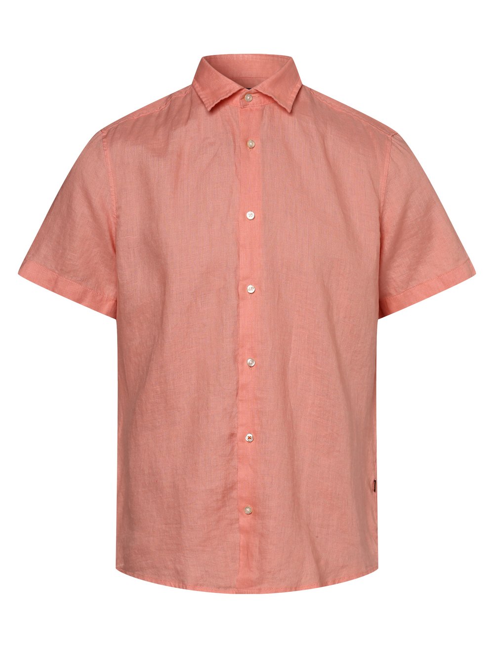 BOSS Orange - Męska koszula lniana – Rash_1, pomarańczowy