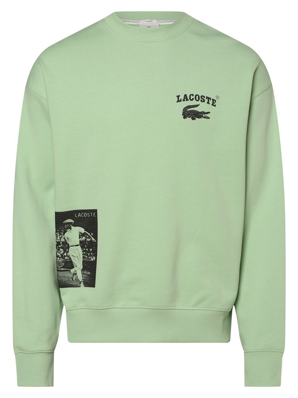 Lacoste - Bluza nierozpinana z nadrukiem z logo:, zielony
